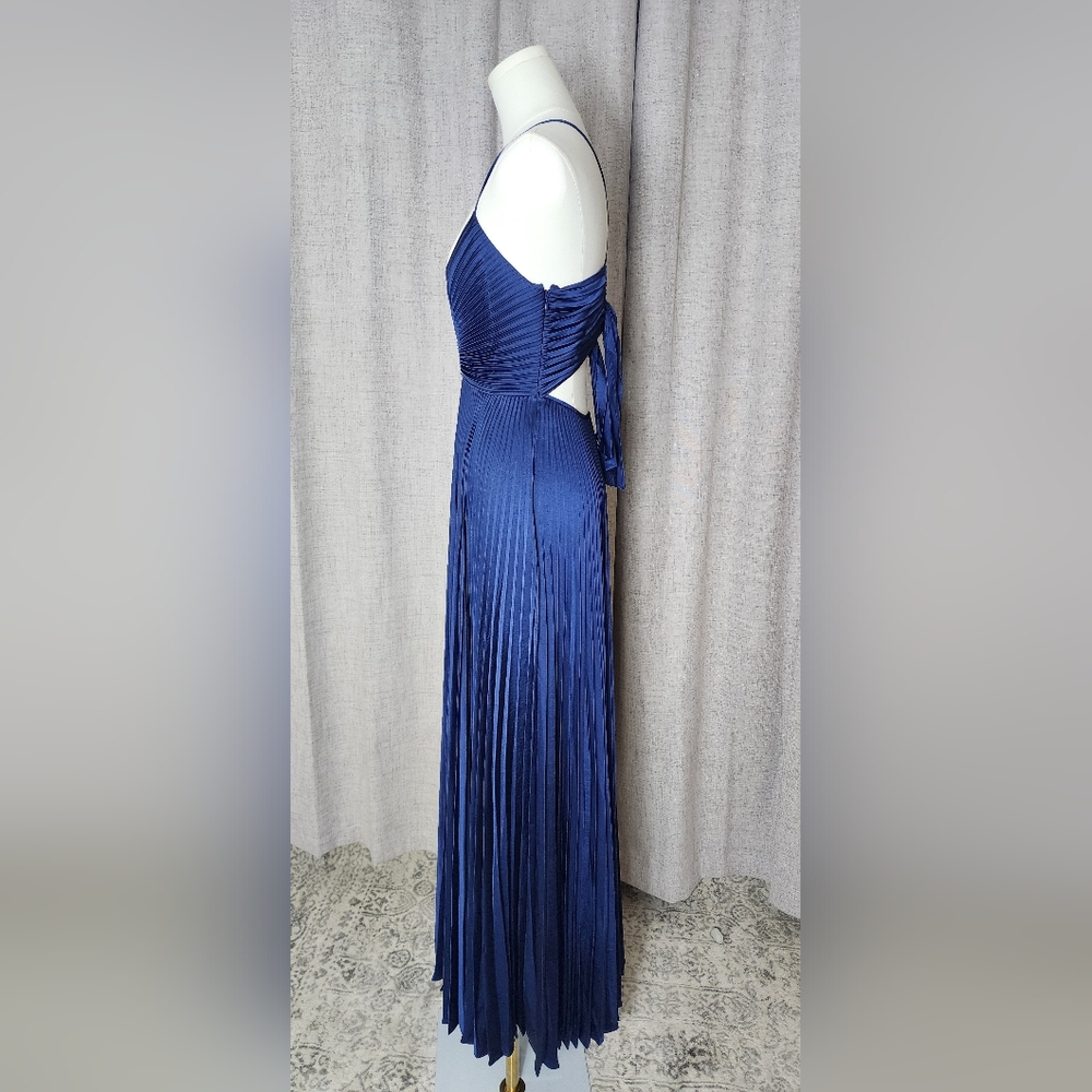 A.L.C Aries Satin Pleated Dress - Picture 9 of 13